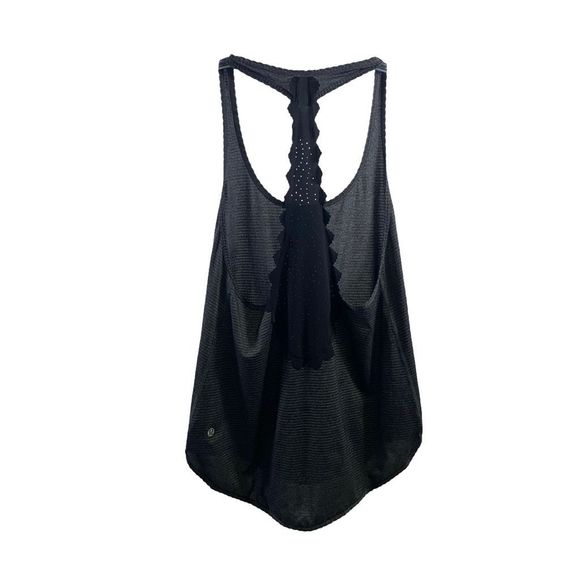 Lululemon Black Striped Racerback Top Size S - Picture 2 of 12